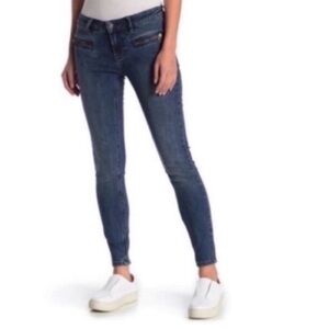 Free People Low-rise Skinny Jeans in Baltic Blue